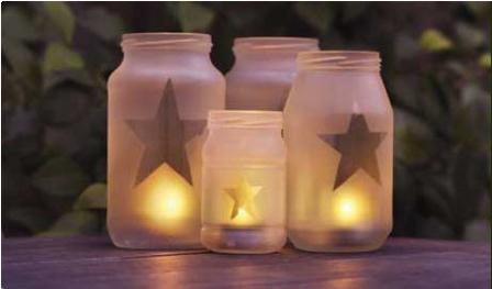 DIY Glass Jar Lanterns